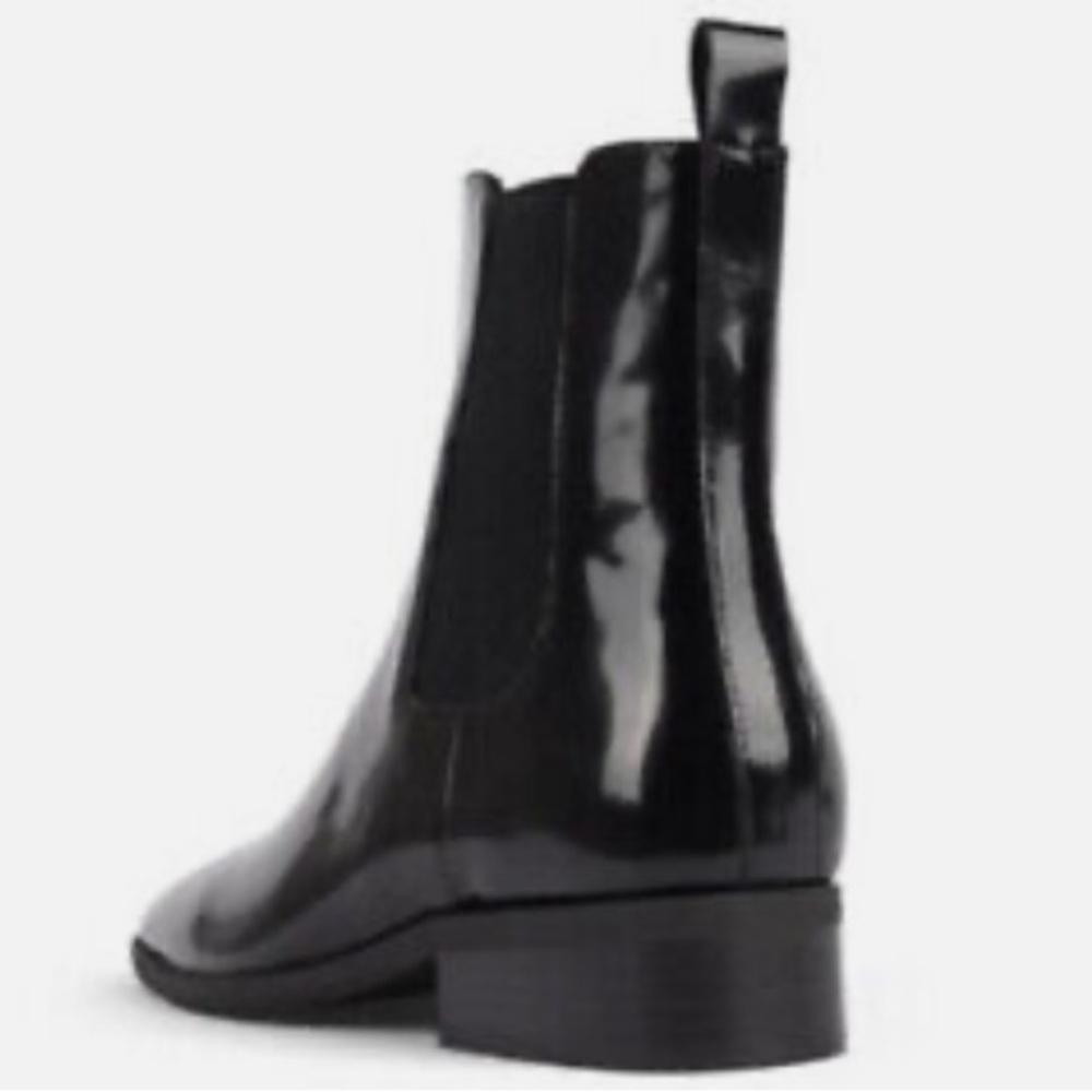 Jeffrey Campbell Emrys Black Patent Leather Square Toe Chelsea Boots Sz7 NWOB - Picture 7 of 16